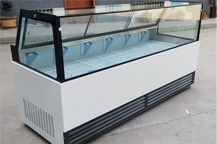 Square Direct Cooling Display Fridge Counter