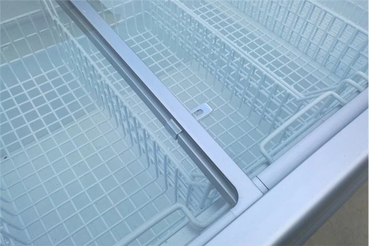 Top Open Glass Sliding Door Fridge