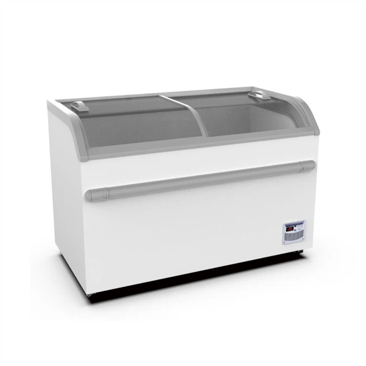 Curved Glass Food Freezer